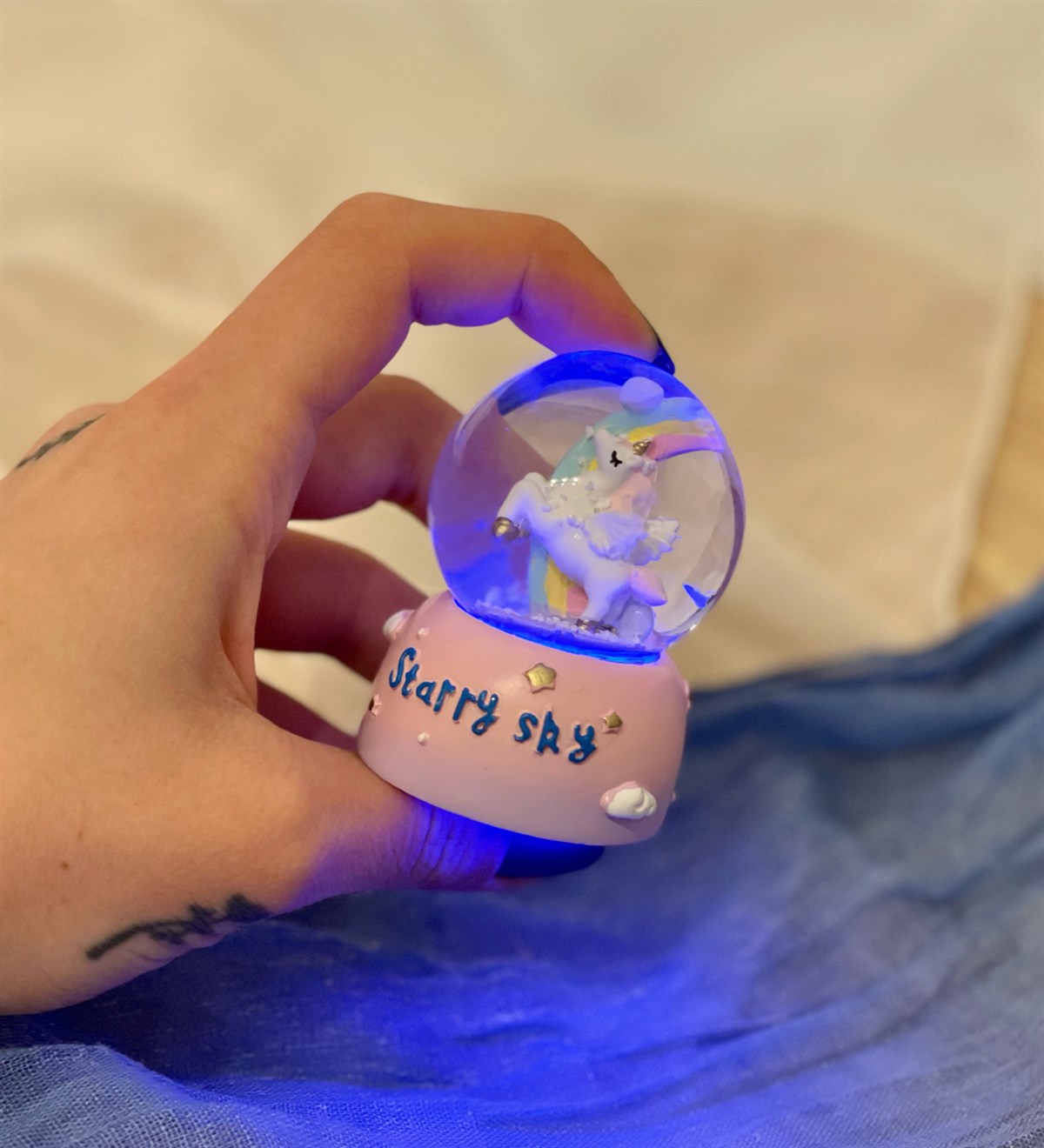 Mini Işıklı Unicorn Starry Sky Kar KüresiGiftmodaGM-4168