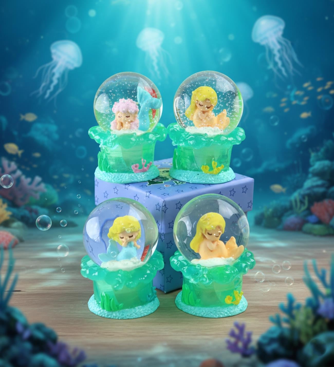 Mini Işıklı Denizkızı Kar KüresigiftmodaBM-1907	