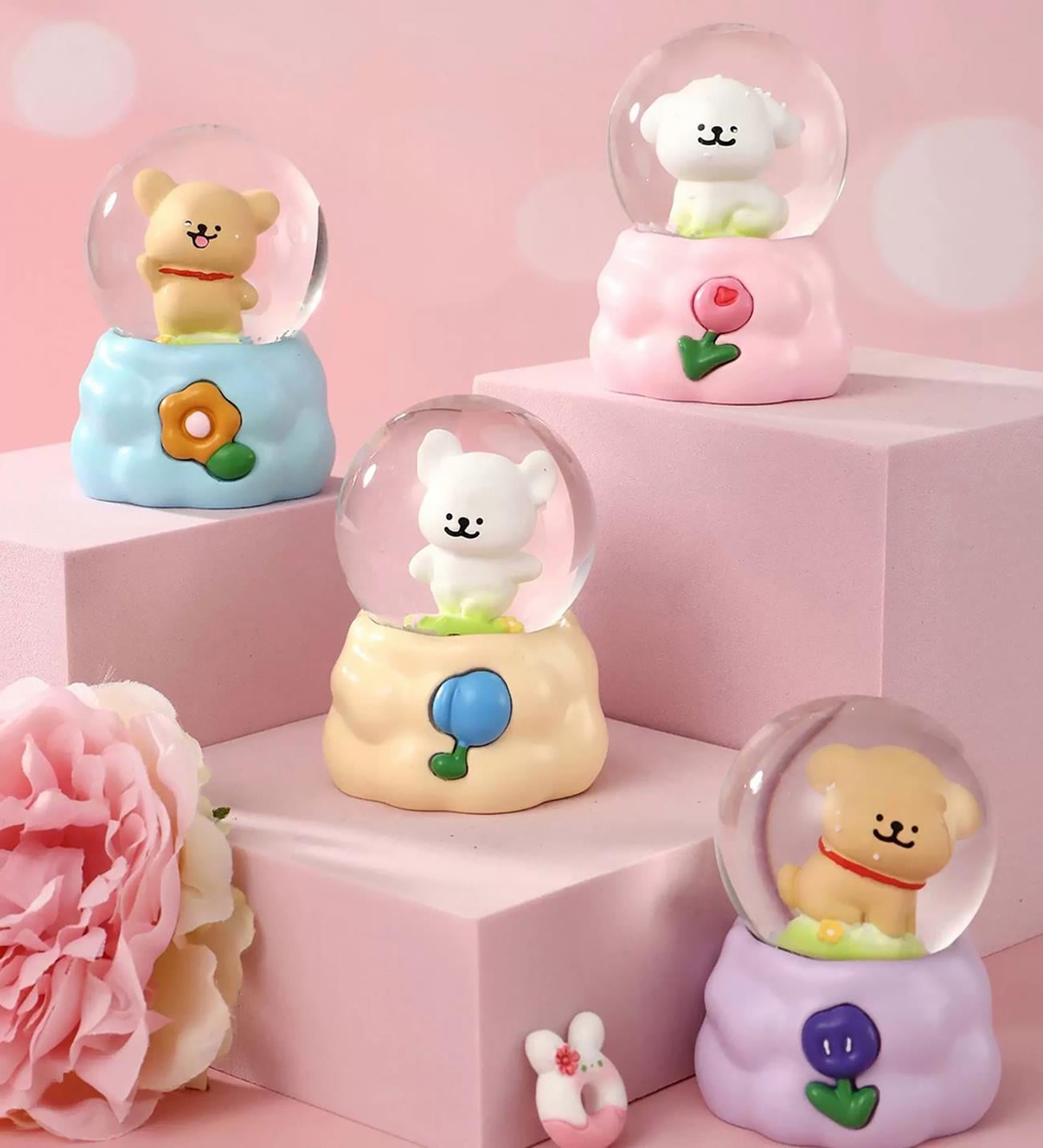 Mini Işıklı Sevimli Köpek Kar KüresigiftmodaBM-1905	