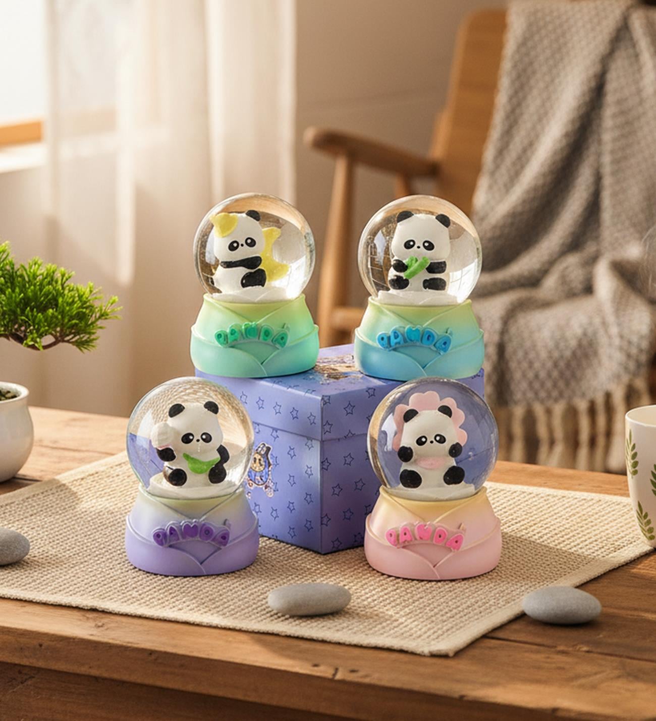 Panda Orta Boy Işıklı Kar KüresigiftmodaBM-1903	