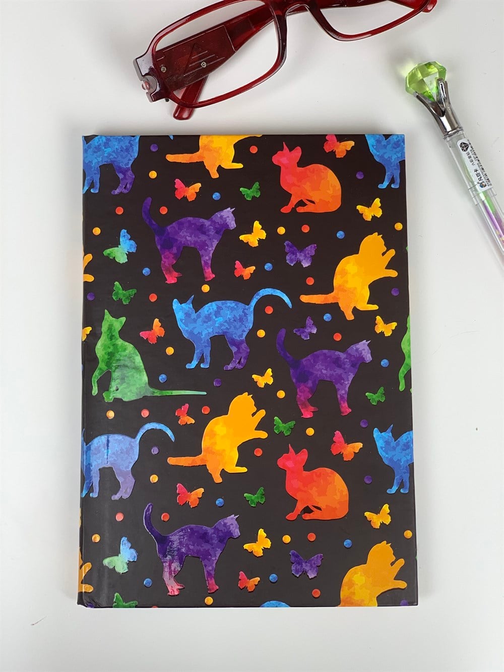 Kedi Tasarımlı Lastikli DefterGiftmodaKedi-Defter