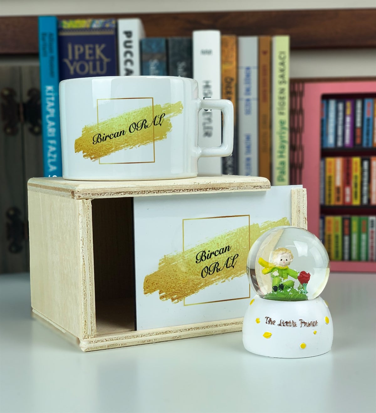Kişiye Kutulu Kupa ve Küçük Prens Kar Küresi GiftmodaGG-0004-KUPA