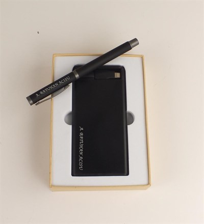 Kişiye Özel  Powerbank Ve Kalem Seti