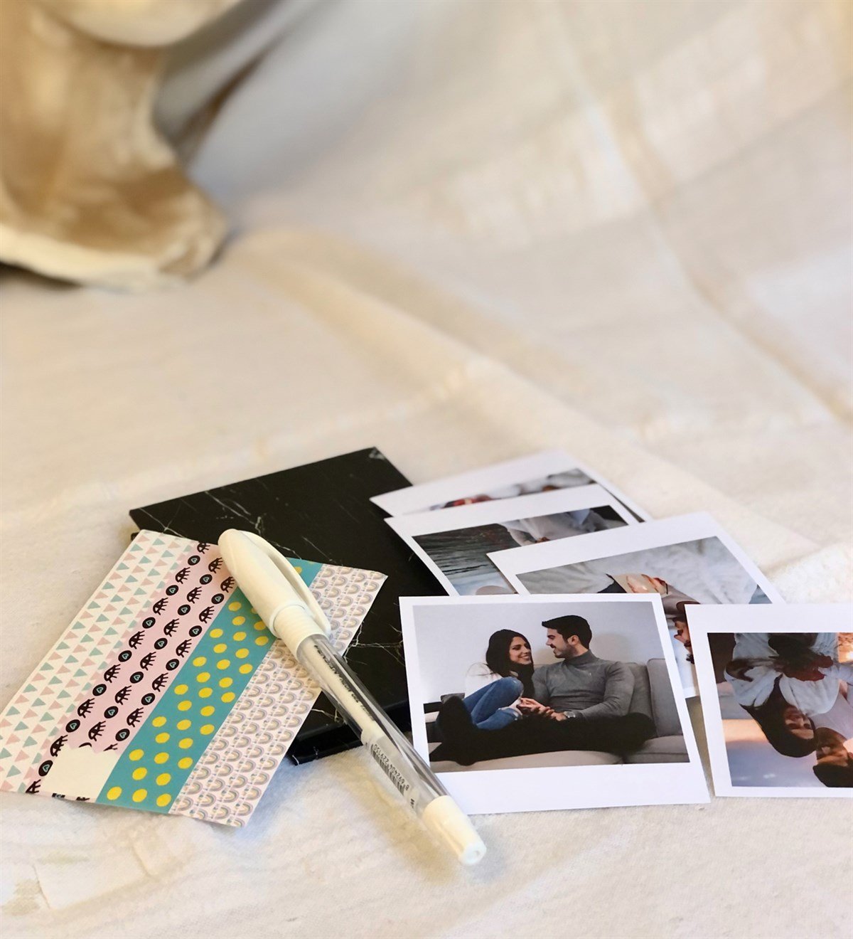 Kişiye Özel 6 Fotoğraflı Siyah Mermer Tasarımlı Mini AlbümGiftmodaGmab100003