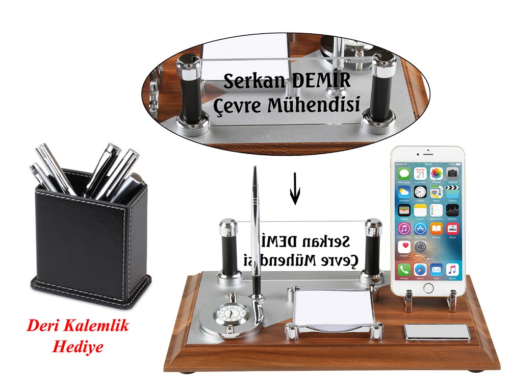 Kişiye Özel Ahşap Masa Üstü İsimlik SetiGiftmodaPRZ-4520