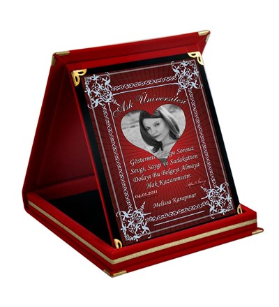 Kişiye Özel Aşk Üniversitesi Ödül Büyük Boy Plaket