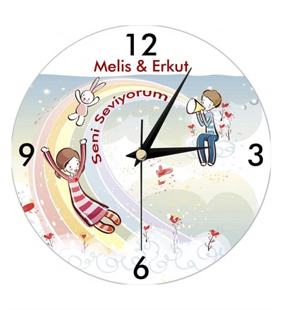 Kişiye Özel Aşkını Haykır Duvar Saati