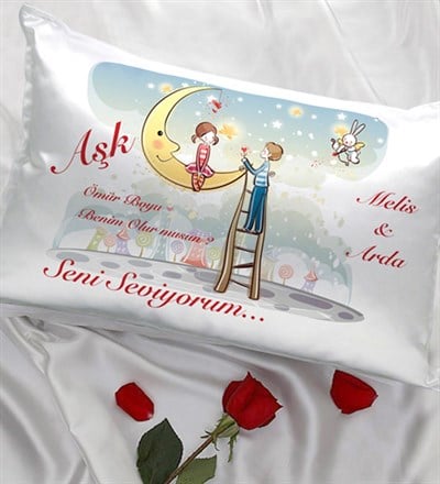 Kişiye Özel Ay Dede Aşk Yastık