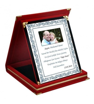 Kişiye Özel Babalar Günü Ödül Orta Boy Plaket