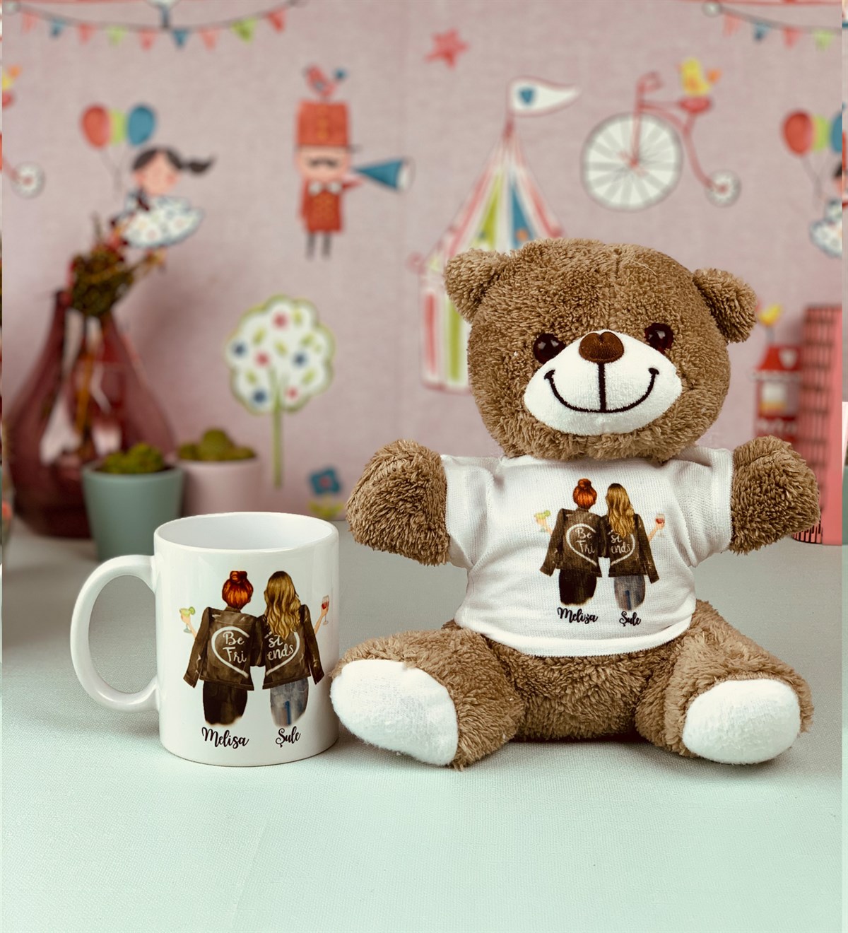 Kişiye Özel Best Friend Tasarımlı Ayıcık Ve KupaGiftmodaBest-Friend-Ayıcık-Ve-Kupa-5