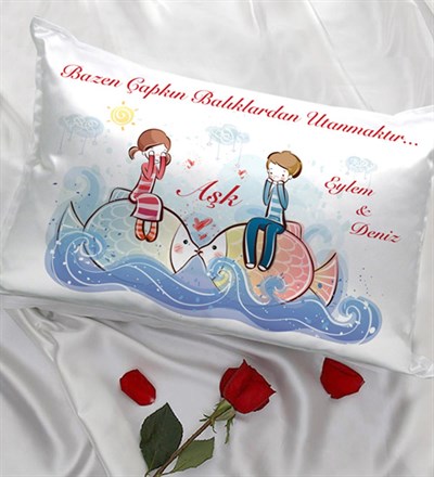 Kişiye Özel Çapkın Balıklar Yastık