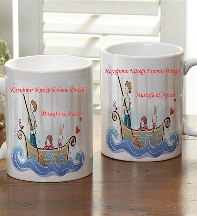 Kişiye Özel Denizde Aşk Kupa Bardak