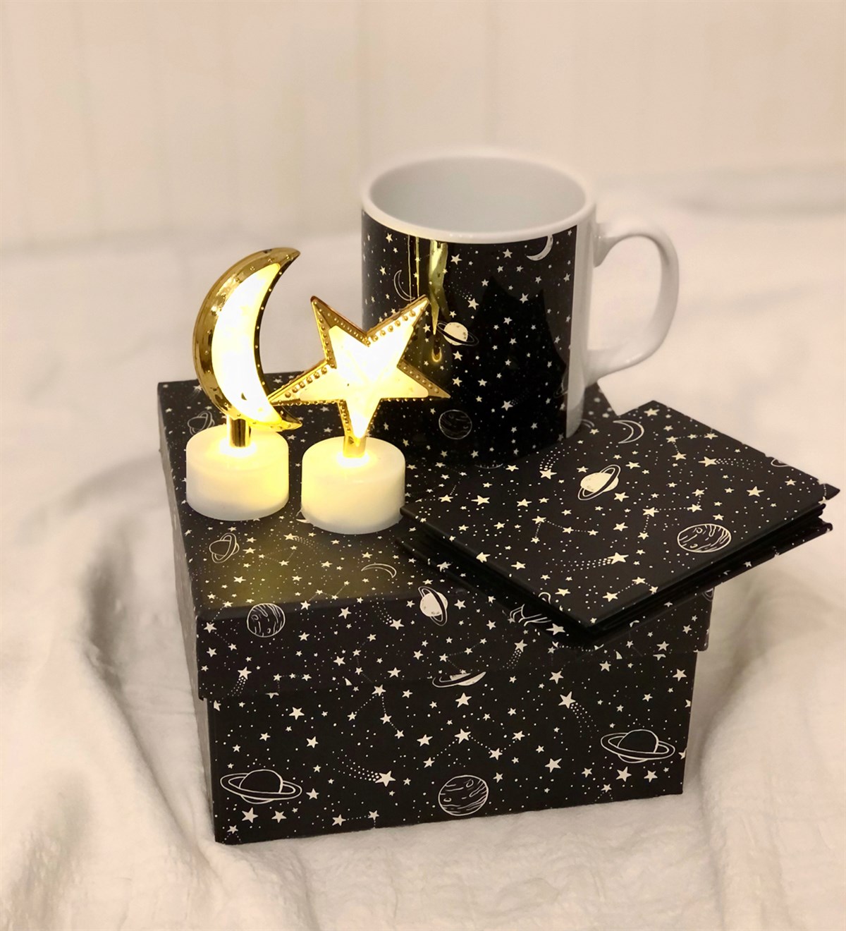 Kişiye Özel Galaxy Tasarımlı Hediye SetiGiftmodaGmhs100028