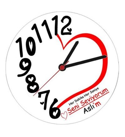 Kişiye Özel Her Dakika Her Saniye Duvar Saati