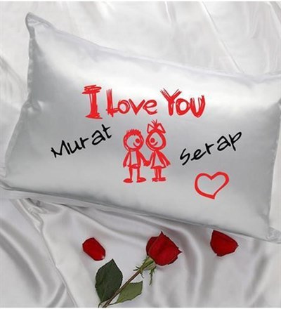 Kişiye Özel I Love You Yastık