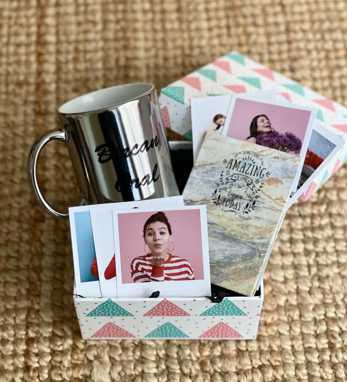 Kişiye Özel Life İs Like Tasarımlı Mini Albüm Gümüş Kupa Mini Hediye SetiGiftmodaGmhs100379