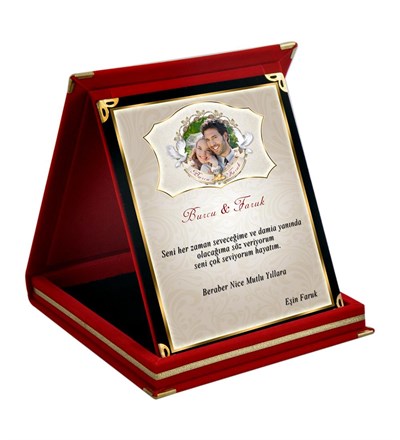 Kişiye Özel Nice Mutlu Yıllara Ödül Orta Boy Plaket