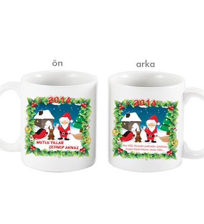 Kişiye Özel Noel Baba Yeni Yıl Kupa Bardak