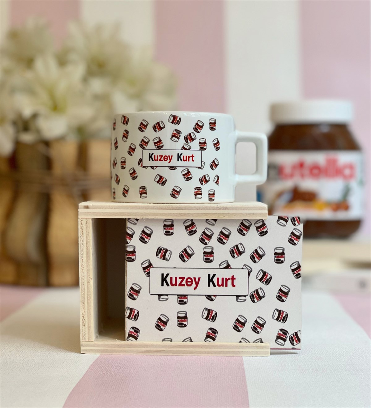 Kişiye Özel Nutella Tasarımlı Kutulu KupaGiftmodaGmkp100067
