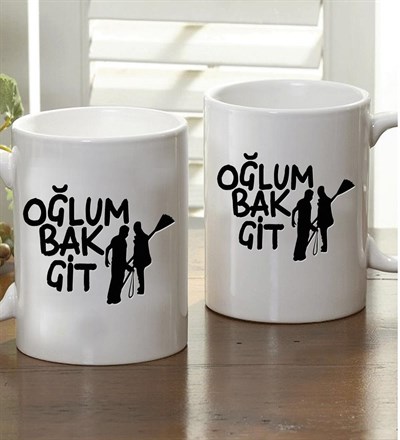 Kişiye Özel Oğlum Bak Git Kupa Bardak