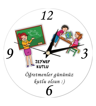 Kişiye Özel Öğretmenler Günü Duvar Saati