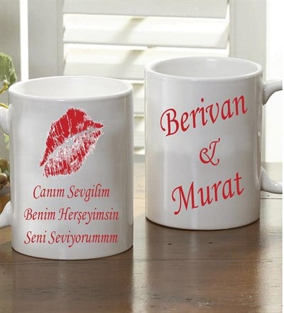Kişiye Özel Öpücük Kupa Bardak
