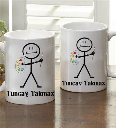 Kişiye Özel Ressam Kupa Bardak