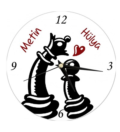 Kişiye Özel Satranç Duvar Saati