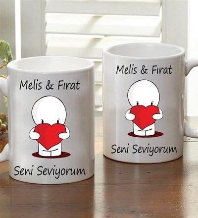 Kişiye Özel Seni Seviyorum Kupa Bardak