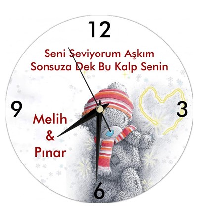 Kişiye Özel Sonsuza Dek Kalbim Seninle Duvar Saati