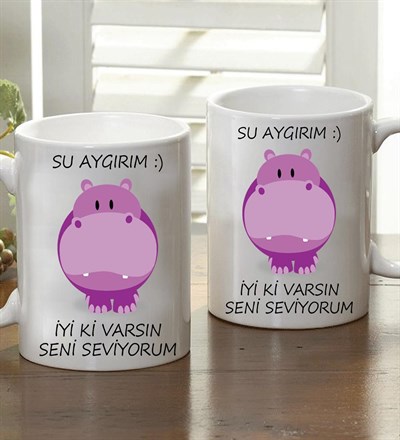 Kişiye Özel Su Aygırım Kupa Bardak