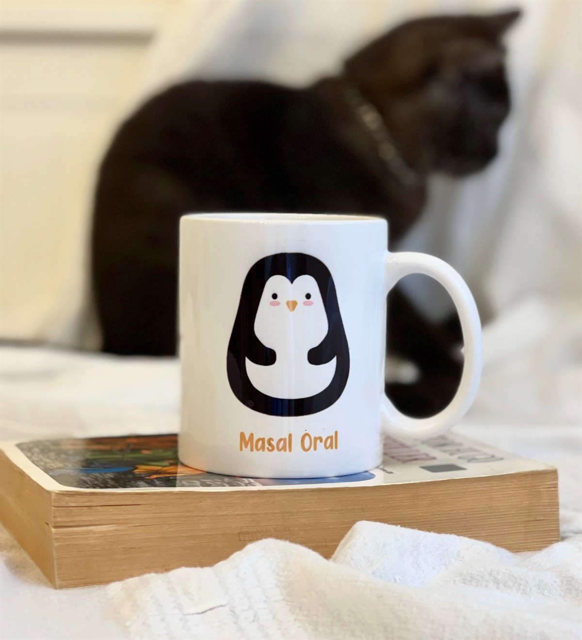 Kişiye Özel Tatlı Penguen Tasarımlı KupaGiftmodaGmkp100099