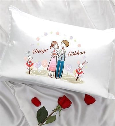 Kişiye Özel Tavşanlı Aşk Yastık