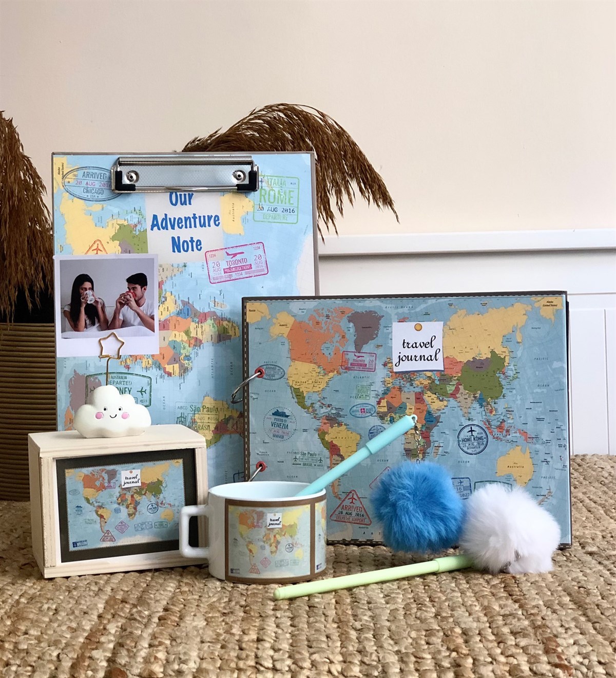 Kişiye Özel Travel Tasarımlı Hediye SetiGiftmodaTravel-Set