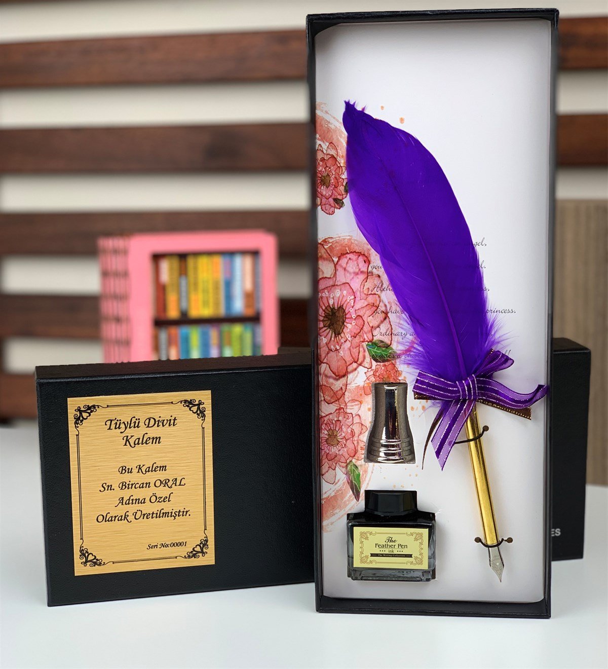 Kişiye Özel Tüylü Divit KalemGiftmodaGM-2017-Kişiye-Özel
