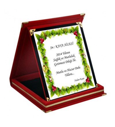 Kişiye Özel Yeni Yıl Ödül Orta Boy Plaket