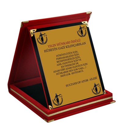 Kişiye Özel Yılın Hünkarı Ödül Orta Boy Plaket