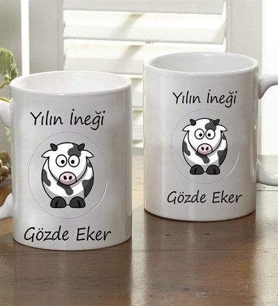 Kişiye Özel Yılın İneği Kupa Bardak