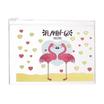 Kiwoodesign Flamingo Together Şeffaf Çanta