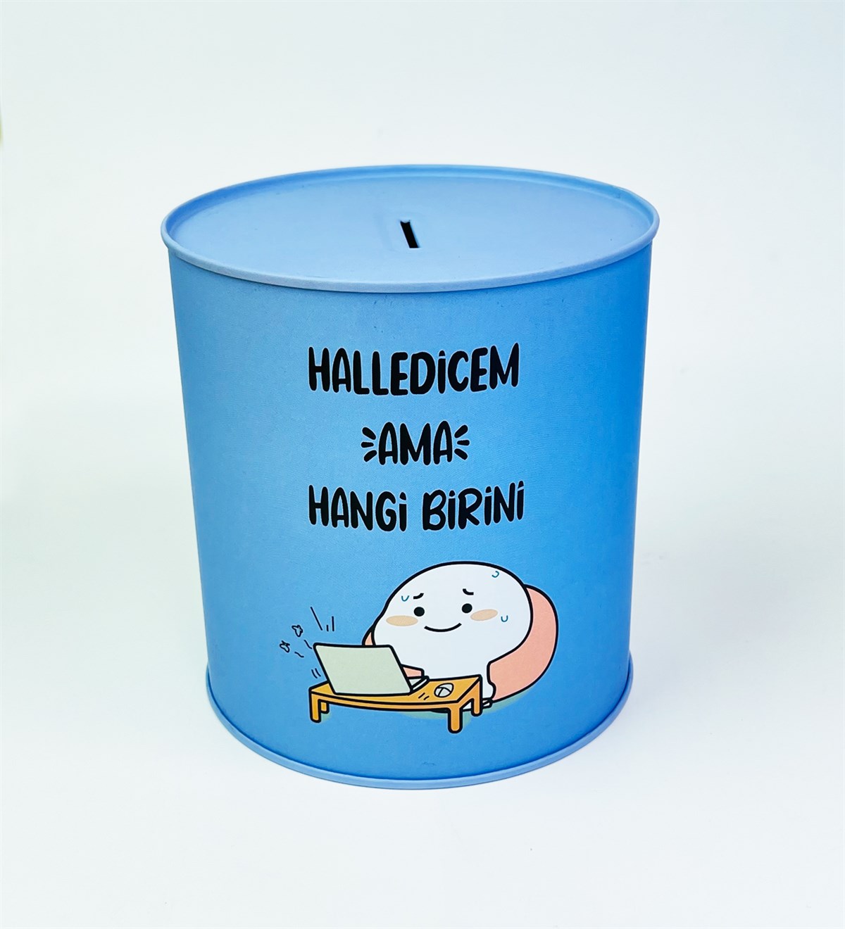 Halledicem Ama Hangi Birini Tasarımlı Büyük Boy Mat Metal KumbaragiftmodaGmkbr00003