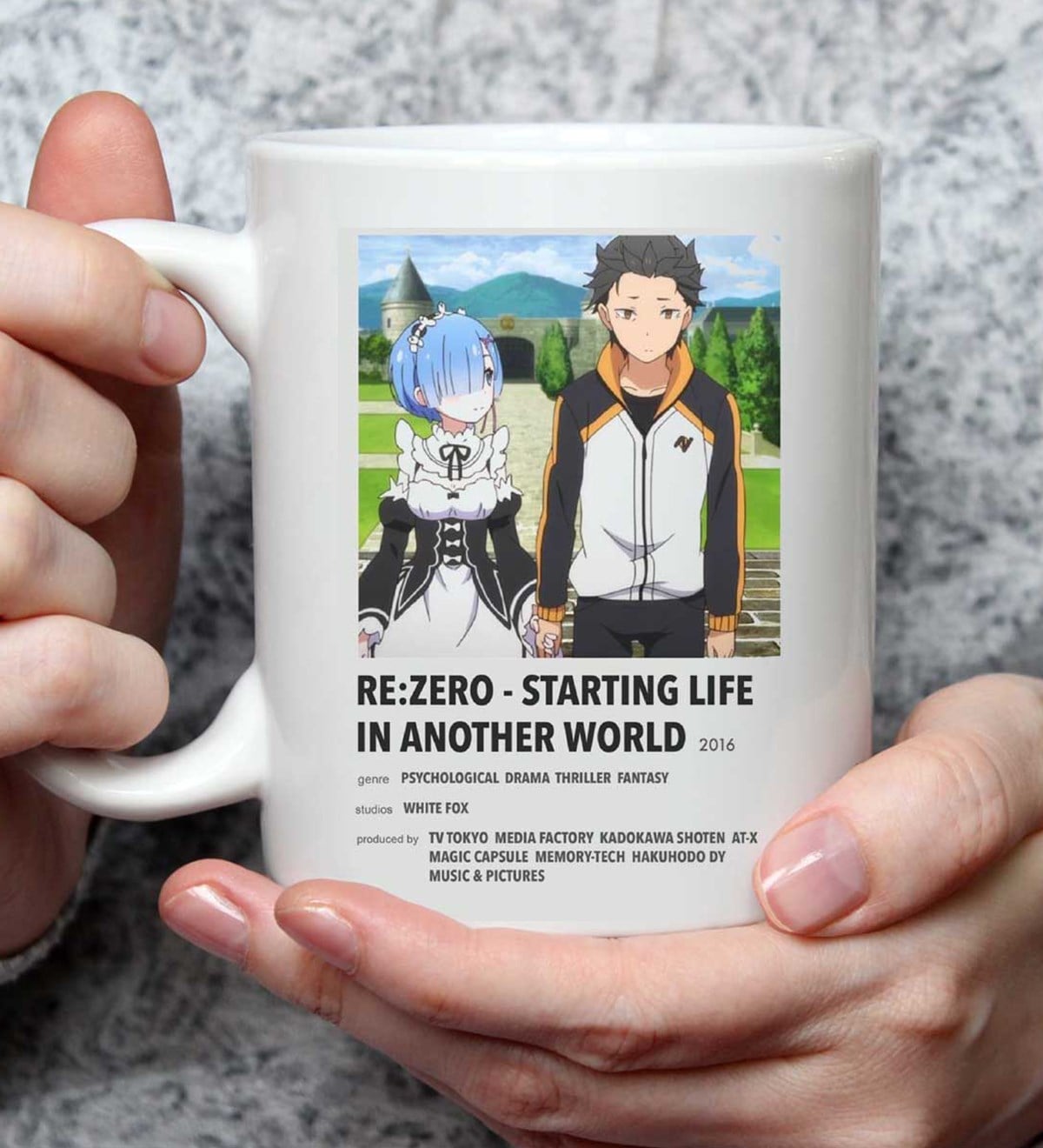 Re Zero Starting Life in Another World Anime Tasarımlı Kupa BardakgiftmodaGmkp100499