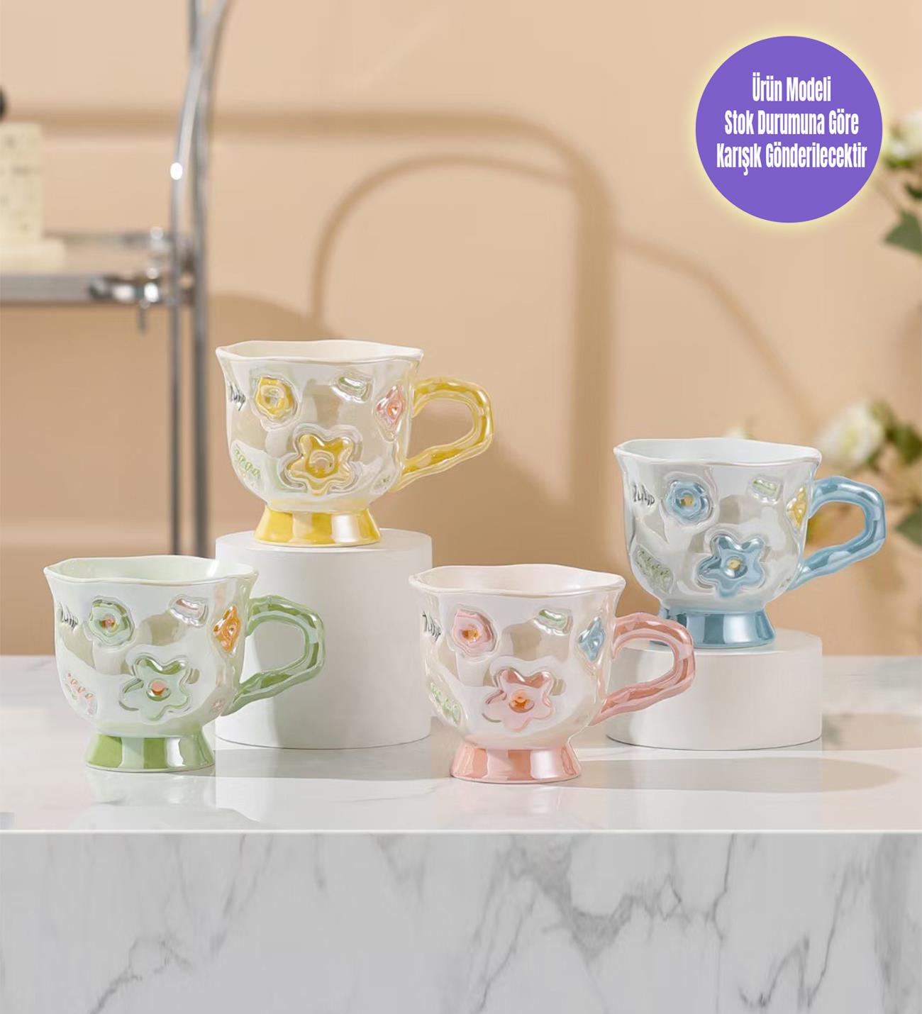 Bahar Esintisi Temalı Seramik KupagiftmodaBM-1960