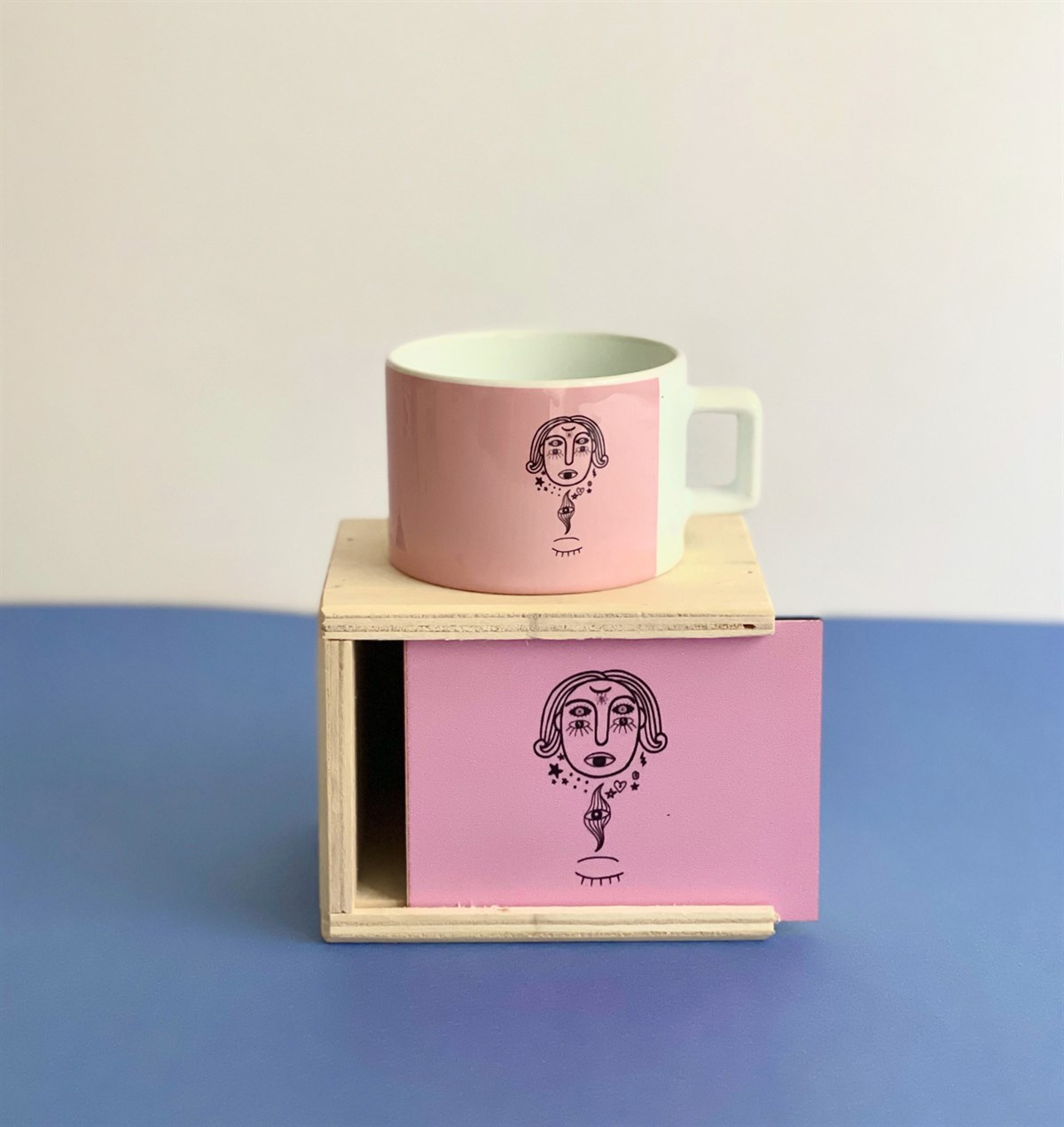 Pembe Tarot Tasarımlı Kutulu KupaGiftmodaGmkp100186