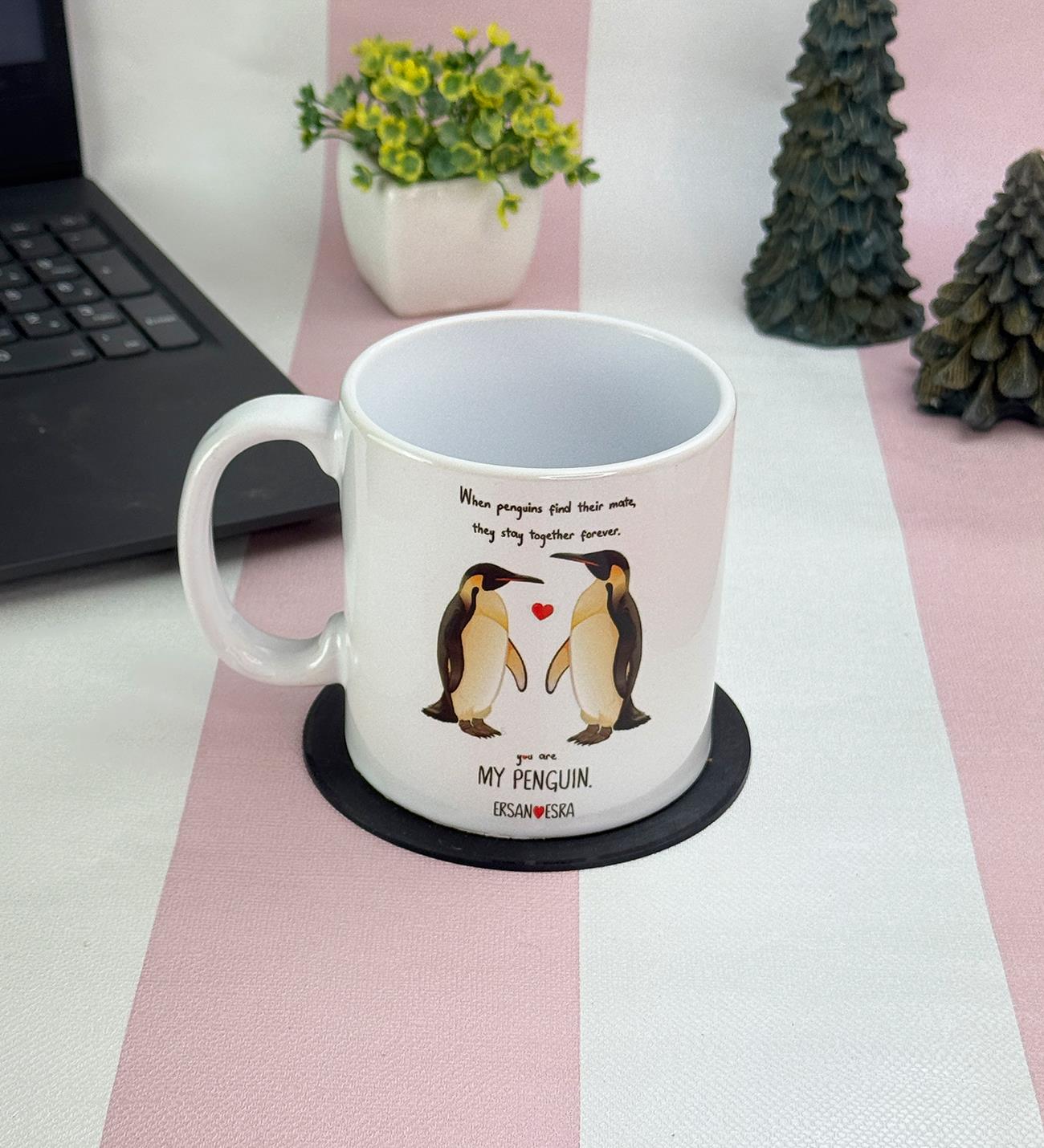 Kişiye Özel Sen Benim Penguenimsin Kupa BardakgiftmodaGmkp100649