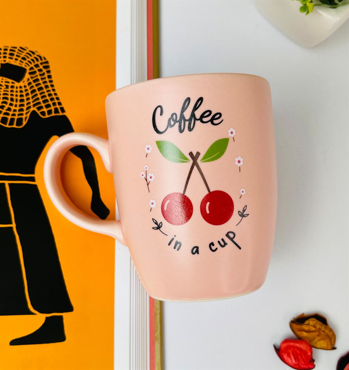 Kiraz Tasarımlı 9 Cm Kupa BardakgiftmodaGmkp100306