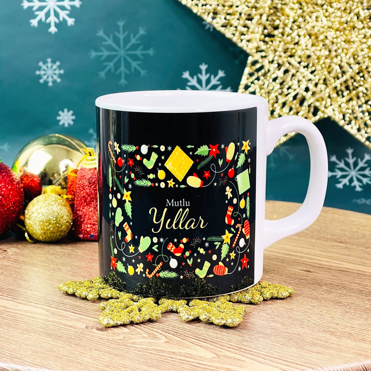 Mutlu Yıllar Yılbaşı Tasarımlı KupagiftmodaGmkp100377