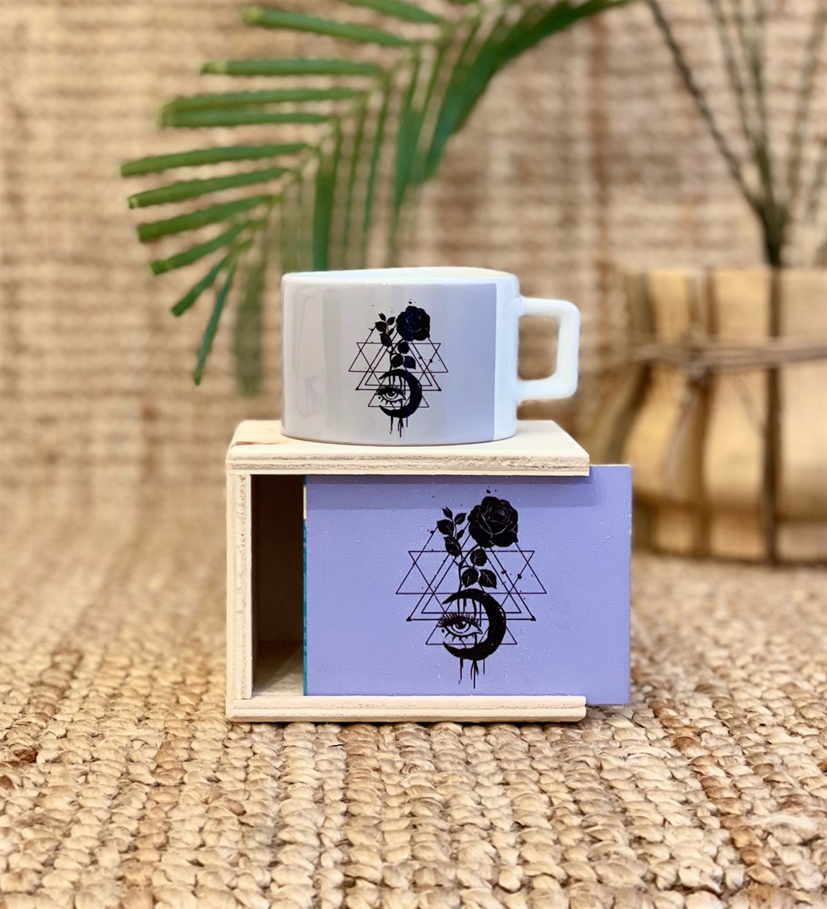 Tarot Gül Tasarımlı Kutulu KupaGiftmodaGmkp100139