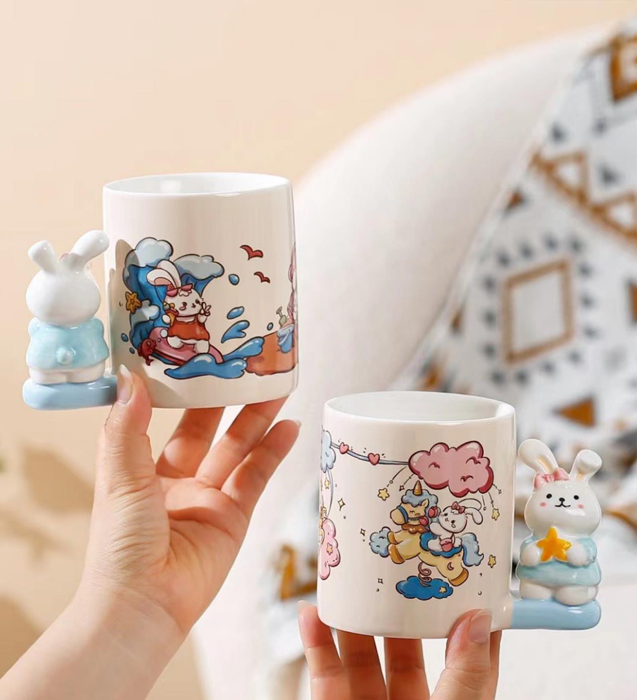 Masal Tavşanı Temalı Seramik KupagiftmodaBM-1941