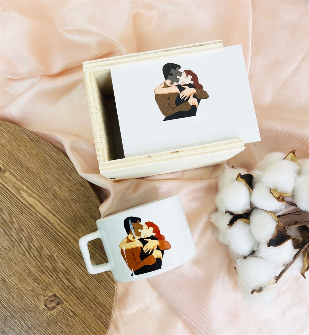 Yapboz Aşk Tasarımlı Kutulu KupagiftmodaGmkp100412