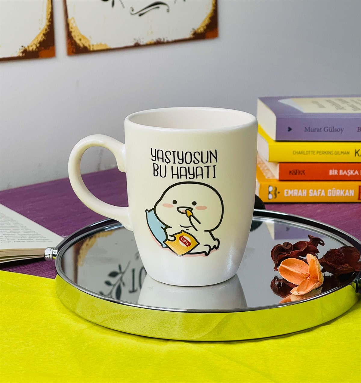 Yaşıyosun Bu Hayatı Tasarımlı 9 Cm Kupa BardakgiftmodaGmkp100245